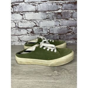 Sunnei Green Suede Leather Slip On Lace Up Sneakers Shoes Women’s Sz 42EU/11M US